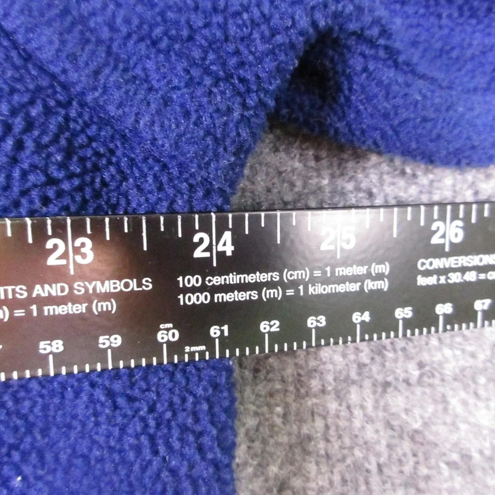 The North Face Jacket Mens Large Blue Fleece Full Zip Pockets Outdoor Logo